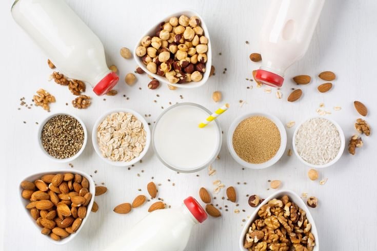 Plant-based milk options at Morrisons including oat milk and almond milk.